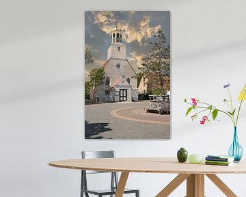 Kerkje de Koog Texel van Fred Knip
