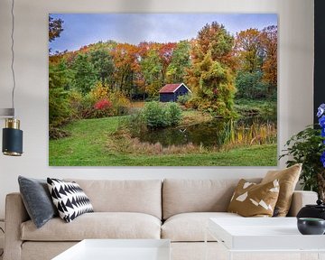 Herfst Landschap 1 van Eriks Photoshop by Erik Heuver