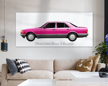 Mercedes-Benz S-Klasse W 126 in roze van aRi F. Huber