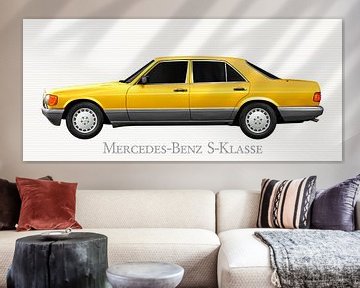 Mercedes-Benz S-Klasse W 126 in geel van aRi F. Huber