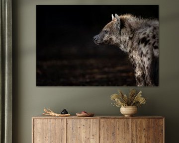 Hyenaportret enprofile van Joy van der Beek
