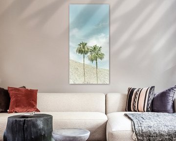 Palmbomen in de woestijn | Vintage Panorama van Melanie Viola