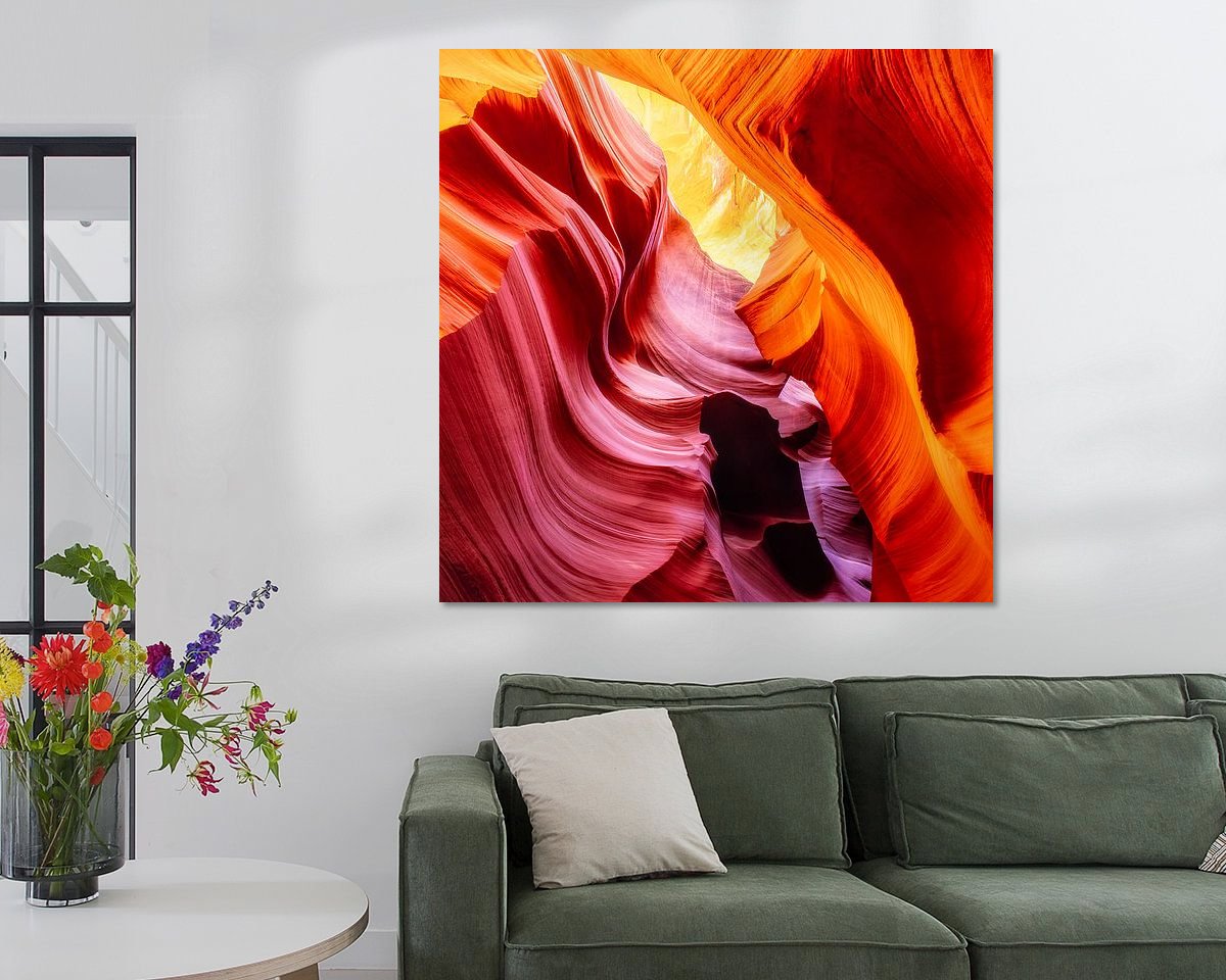 Voorbeeld van het werk in een kamer