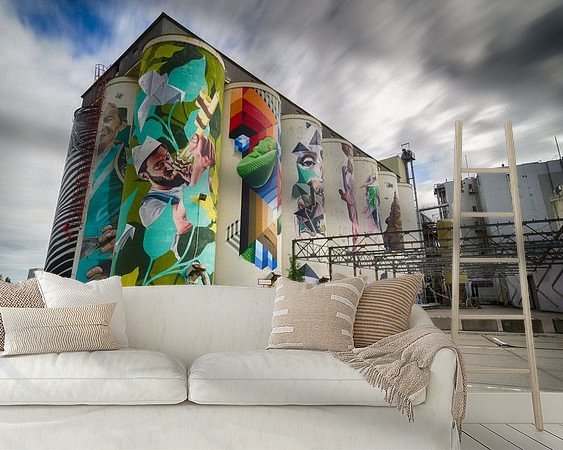 Voorbeeld van het werk in een kamer