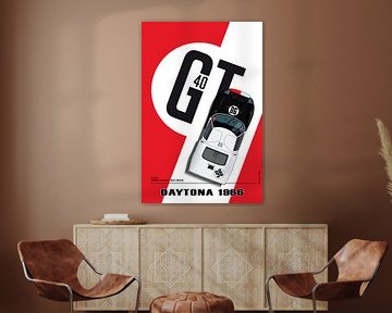 Daytona 1966, GT40, Ken Miles, Lloyd  Ruby von Theodor Decker