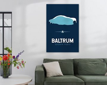 Baltrum | Design-Landkarte | Insel Silhouette von ViaMapia