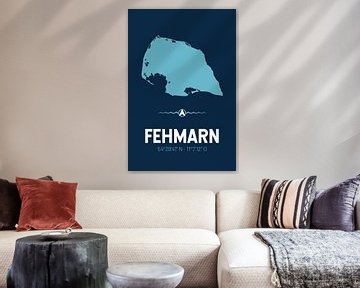 Fehmarn | Carte minimaliste | Silhouette de l'île | Map design sur ViaMapia