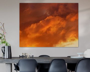 Orange Clouds (Oranje Wolken) van Caroline Lichthart