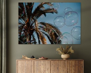 Palm trees with bubbles, bubbles in Valencia Spain by Lindy Schenk-Smit