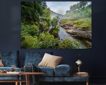 Wasserfall und Nebel in Rastoke, Kroatien von Rick van Geel