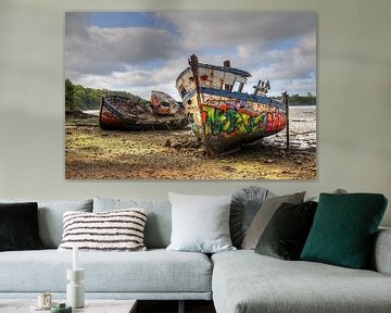 HDR Cimetiere ein bateaux scheepskerkhof in Frankreich von W J Kok