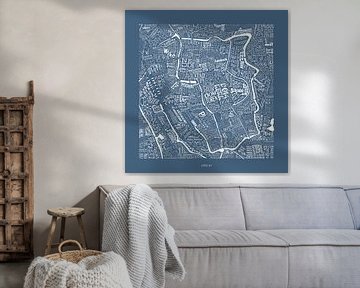 Utrecht map in street names and places of interest by Vol van Kleur