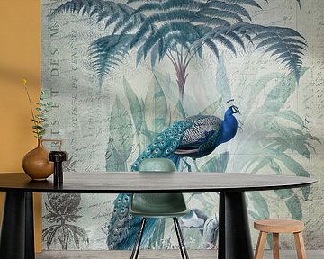 Dschungelparadies mit Pfau von Andrea Haase