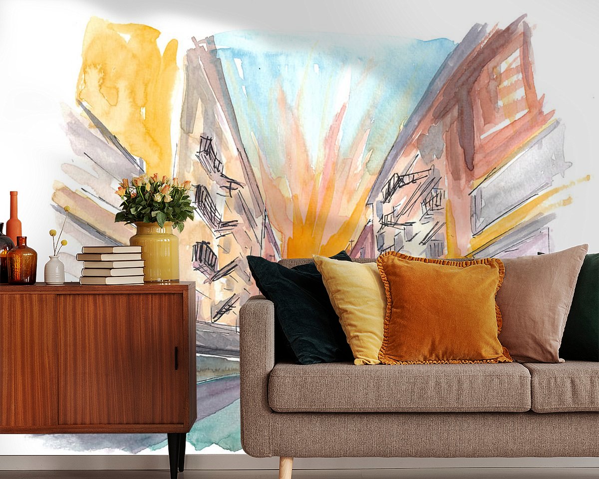 Voorbeeld van het werk in een kamer