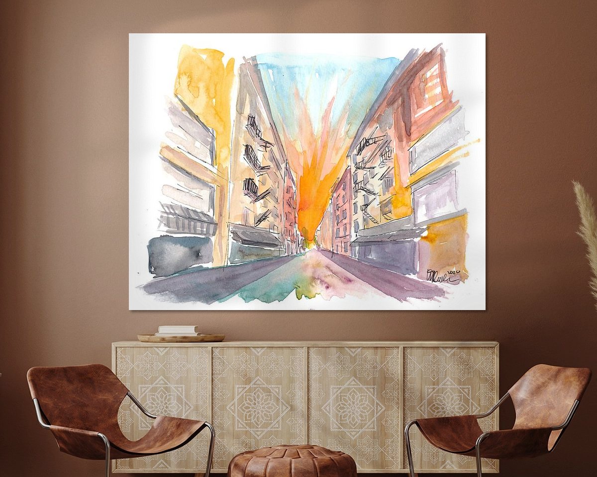 Voorbeeld van het werk in een kamer
