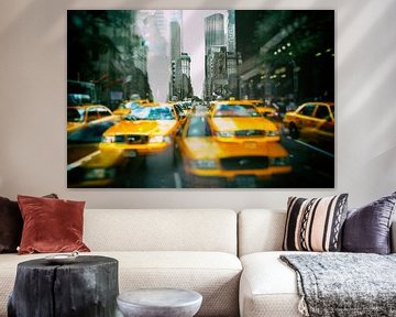 Yellow taxis in New York by Caught By Light
