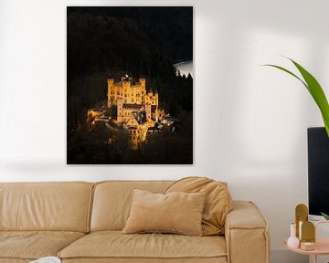 Schloss Hohenschwangau beleuchtet von Henk Meijer Photography