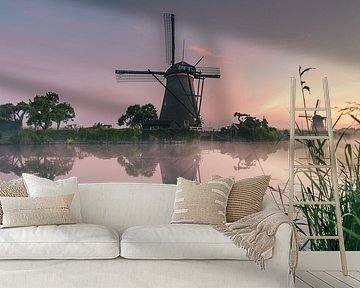 Reflection of a windmill of Kinderdijk by Nick de Jonge - Skeyes