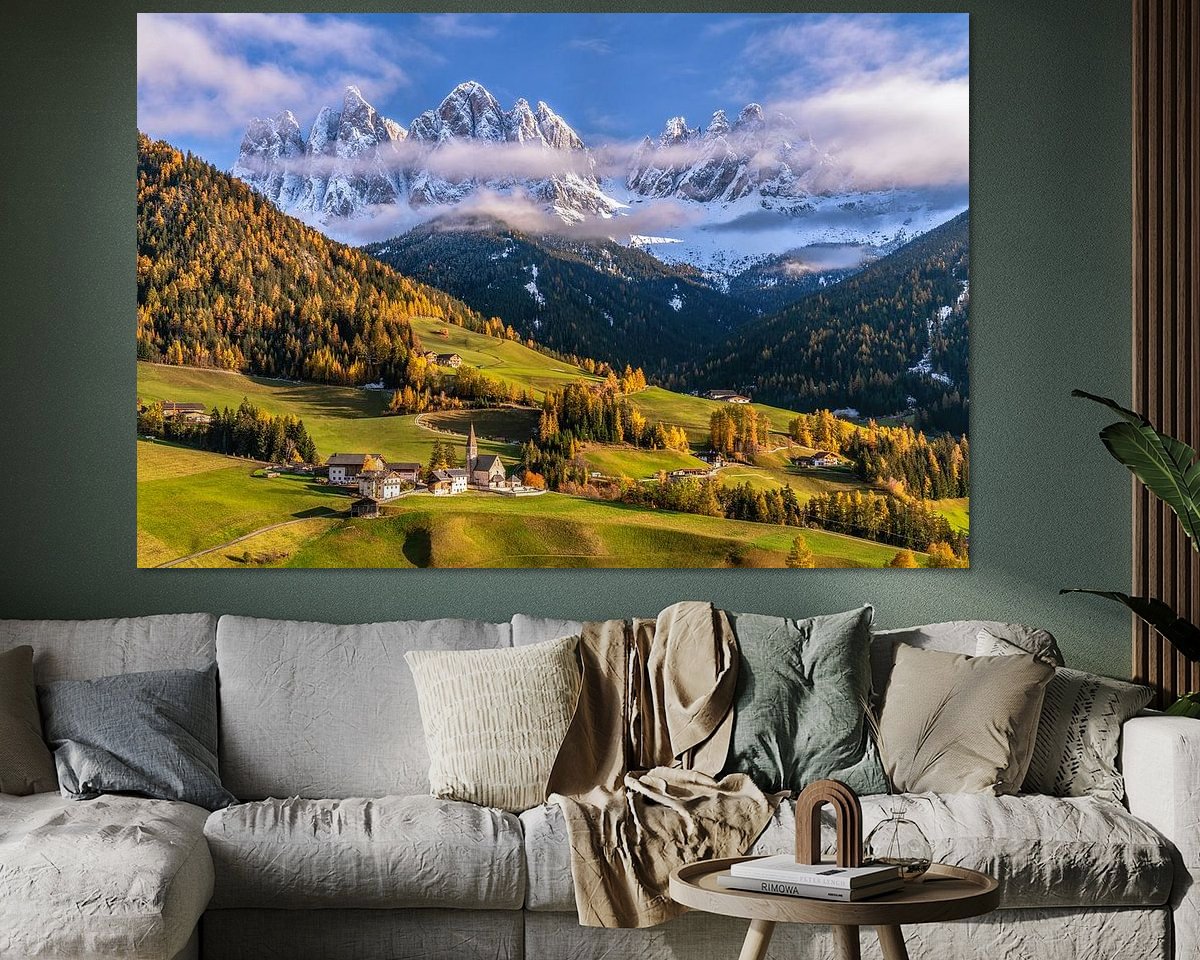 Voorbeeld van het werk in een kamer