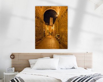 In de oude stad San Gimignano