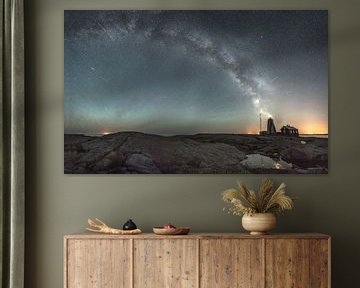 Leuchtturm Storkleppens Leuchtturminsel Milchstraßen-Galaxie von Marc Hollenberg