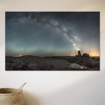 Lighthouse with milky way
