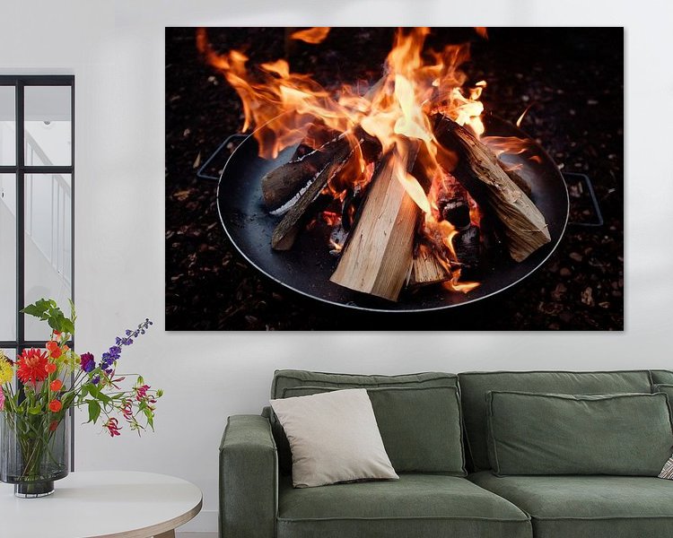 Voorbeeld van het werk in een kamer