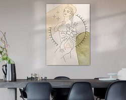 Voorbeeld van het werk in een kamer
