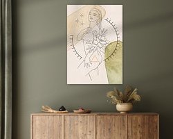 Voorbeeld van het werk in een kamer