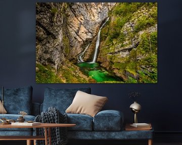 Wasserfall Savica in Bohinj, Slowenien von Bert Beckers