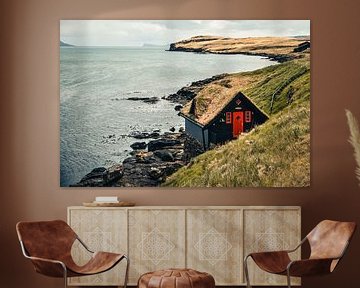 Huisje op de Faeröer Eilanden van Expeditie Aardbol