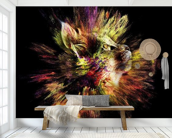 Voorbeeld van het werk in een kamer