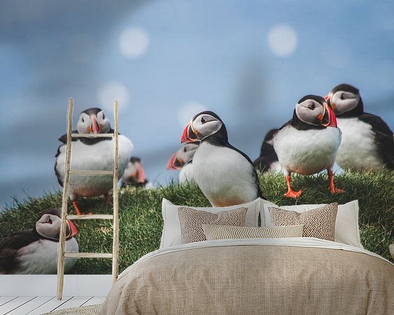 Voorbeeld van het werk in een kamer