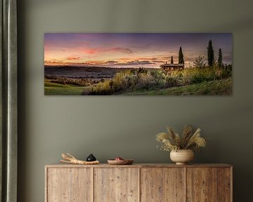 Haus in der Hügellandschaft der Toskana in Italien von Voss Fine Art Fotografie