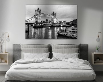 Tower Bridge in London / Schwarzweiss von Werner Dieterich