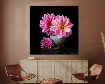 Dahlias roses sur Simone Karis