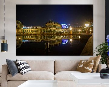 Zwinger (Dresden) by night by Alfred Meester