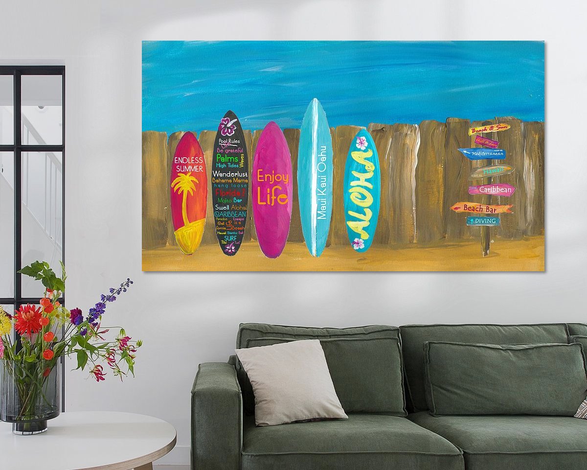 Voorbeeld van het werk in een kamer