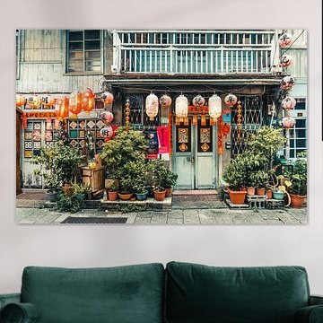 Rue Shennong dans la ville de Tainan, Taiwan