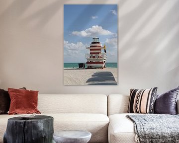Lebensretter Station in Leuchtturmform South Beach Miami by Christiane Schulze