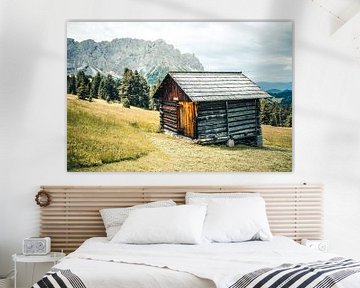 Cabane de montagne dans les Dolomites, Italie sur Expeditie Aardbol