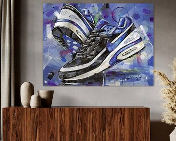 Nike Air Classic BW Black Persian Violet painting by Jos Hoppenbrouwers