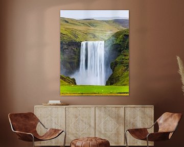 Waterfall Skogafoss, Iceland