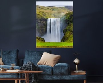 Waterval Skogafoss, IJsland van Henk Meijer Photography