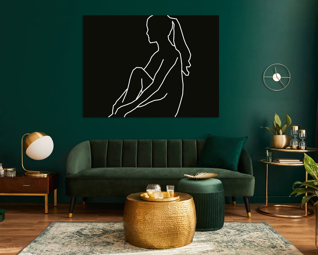 Voorbeeld van het werk in een kamer