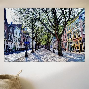 Hooglandse Kerkgracht Leiden Nederland van Hendrik-Jan Kornelis