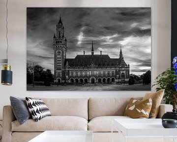 Zwart Wit: Vredespaleis in Den Haag van Rene Siebring