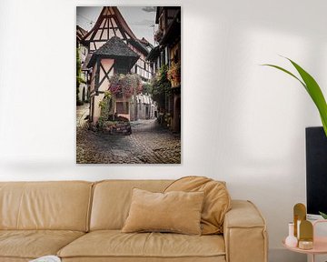 Street scene of Eguisheim, Alsace by Michiel Mulder