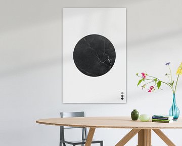 Minimal Marble Dark - Scandinavische Print van MDRN HOME