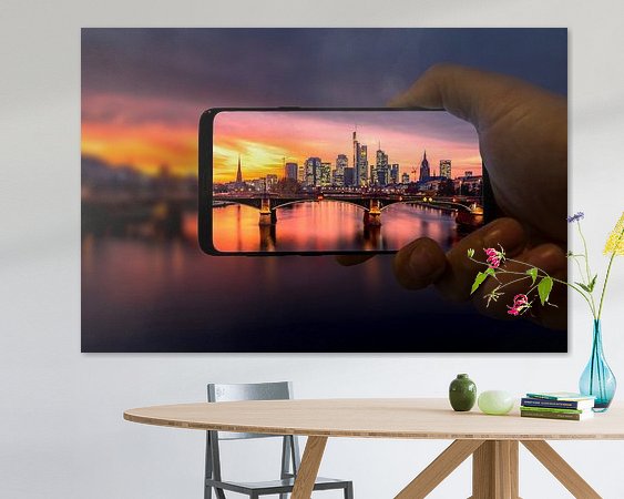 Voorbeeld van het werk in een kamer